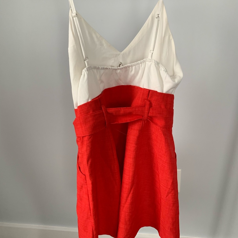Red & White Romper